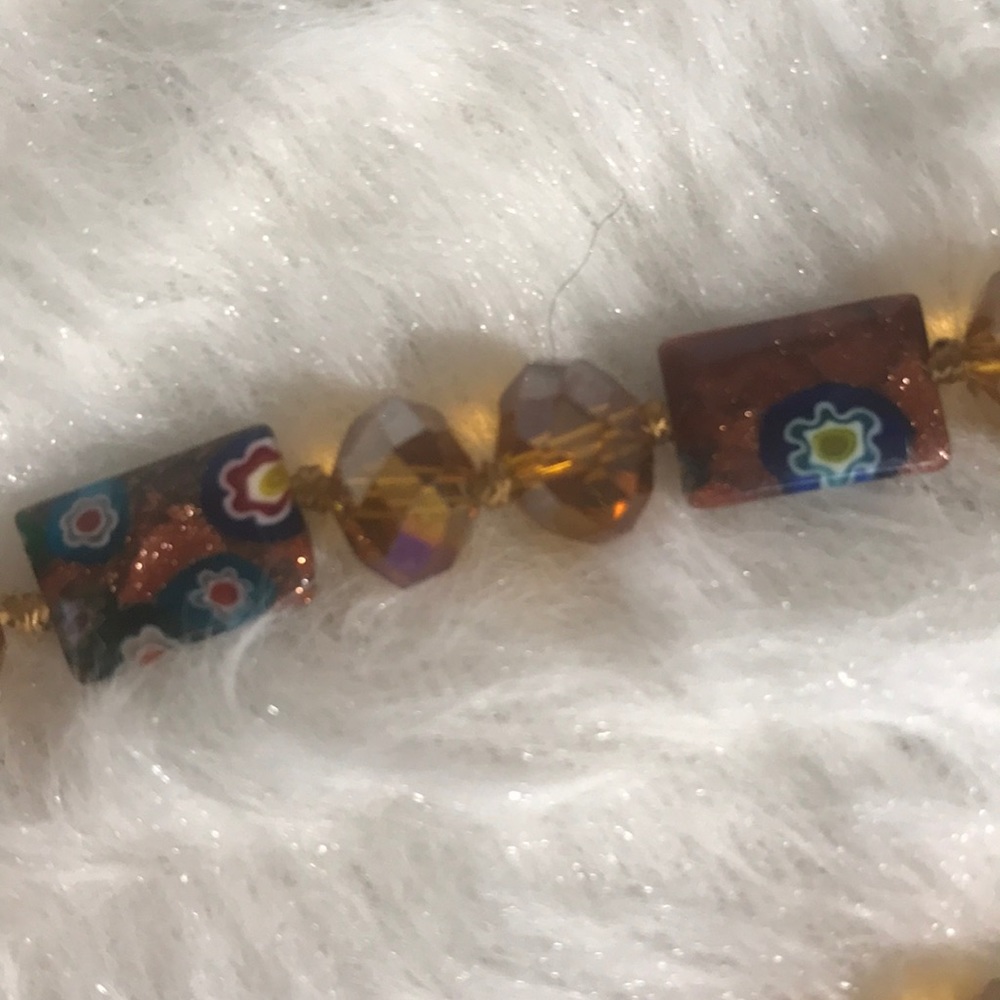 “MILLEFIORIl” Vintage Multicoloured Venetian Glass Necklace. - Picture 8 of 9
